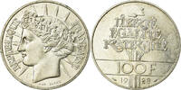 France 100 Francs Coin, Fraternité, Silver, KM:966 -