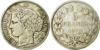 France 5 Francs Coin, Cérès, Bordeaux, Silver, KM:818.2 -