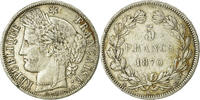 France 5 Francs Coin, Cérès, Bordeaux, Silver, KM:818.2 -
