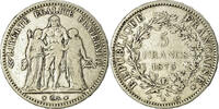 France 5 Francs Coin, Hercule, Bordeaux, Silver, KM:820.2 -