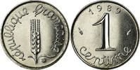 France Centime Coin, Épi, Paris, Stainless Steel, KM:928 -