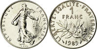 France Franc Coin, Semeuse, Paris, Nickel, KM:925.1 -