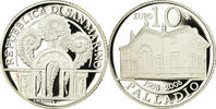 San Marino 10 Euro Palladio, Silver, KM:514 -