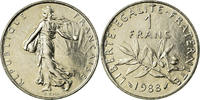 France Franc Coin, Semeuse, Paris, Nickel, KM:925.1 -