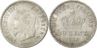 France 20 Centimes Coin, Napoleon III, Napoléon III, Strasbourg -