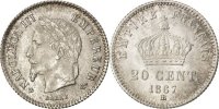 France 20 Centimes Coin, Napoleon III, Napoléon III, Strasbourg -