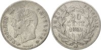 France 20 Centimes Coin, Napoleon III, Napoléon III, Paris -