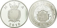 Malta 10 Euro Proof, Silver, KM:140 -