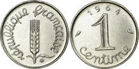 France Centime Coin, Épi, Paris, Stainless Steel, KM:928 -