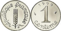 France Centime Coin, Épi, Paris, BE, Stainless Steel, KM:928 -