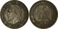 France Centime Coin, Napoleon III, Napoléon III, Strasbourg, Large BB -