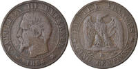 France 5 Centimes Coin, Napoleon III, Napoléon III, Strasbourg -