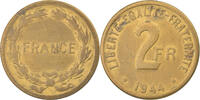 France 2 Francs Coin, France Libre, Philadelphia, Brass -