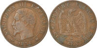 France 5 Centimes Coin, Napoleon III, Napoléon III, Bordeaux -