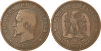 France 10 Centimes Coin, Napoleon III, Napoléon III, Marseille -