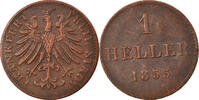 German States Heller Coin, FRANKFURT AM MAIN, Copper, KM:351 -