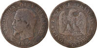 France 5 Centimes Coin, Napoleon III, Napoléon III, Rouen -