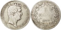 France 5 Francs Coin, Louis-Philippe, Paris, Silver, KM:737.1 -