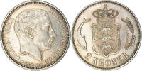 Denmark 2 Kroner Coin, Christian X, Copenhagen, Silver -