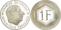 France Franc Coin, Charles de Gaulle, Paris, Proof, Silver -