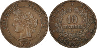 France 10 Centimes Coin, Cérès, Paris, Bronze, KM:815.1 -