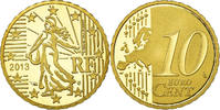 France 10 Euro Cent Proof, Brass, KM:1410 -