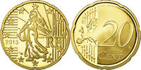 France 20 Euro Cent Proof, Brass, KM:1411 -