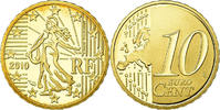France 10 Euro Cent Proof, Brass, KM:1410 -