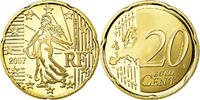 France 20 Euro Cent Proof, Brass, KM:1411 -