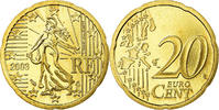 France 20 Euro Cent Proof, Brass, KM:1286 -