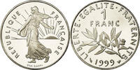 France Franc Coin, Semeuse, Paris, Proof, Nickel, KM:925.2 -
