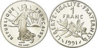 France Franc Coin, Semeuse, Paris, Nickel, KM:925.2 -