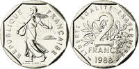 France 2 Francs Coin, Semeuse, Paris, Nickel, KM:942.1 -