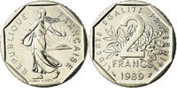France 2 Francs Coin, Semeuse, Paris, Nickel, KM:942.1 -