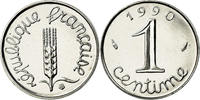 France Centime Coin, Épi, Paris, Stainless Steel, KM:928 -