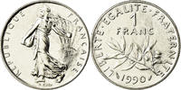 France Franc Coin, Semeuse, Paris, Nickel, KM:925.1 -