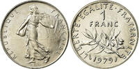 France Franc Coin, Semeuse, Paris, Nickel, KM:925.1 -