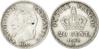 France 20 Centimes Coin, Napoleon III, Napoléon III, Paris -