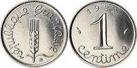 France Centime Coin, Épi, Paris, Stainless Steel, KM:928 -