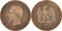 France 5 Centimes Coin, Napoleon III, Napoléon III, Marseille -