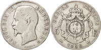 France 5 Francs Coin, Napoleon III, Napoléon III, Lyon -