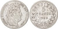 France 5 Francs Coin, Louis-Philippe, Strasbourg, Silver -