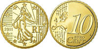 France 10 Euro Cent BE, Brass, KM:1410 -