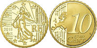 France 10 Euro Cent BE, Brass, KM:New -