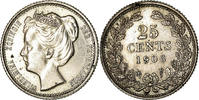 Netherlands 25 Cents Coin, Wilhelmina I, Silver, KM:120.2 -