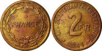 France 2 Francs Coin, France Libre, Philadelphia, Brass -
