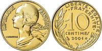 France 10 Centimes Coin, Marianne, Paris, BU -