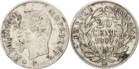 France 20 Centimes Coin, Napoleon III, Napoléon III, Strasbourg -