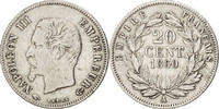 France 20 Centimes Coin, Napoleon III, Napoléon III, Paris -