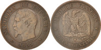 France 2 Centimes Coin, Napoleon III, Napoléon III, Lille -